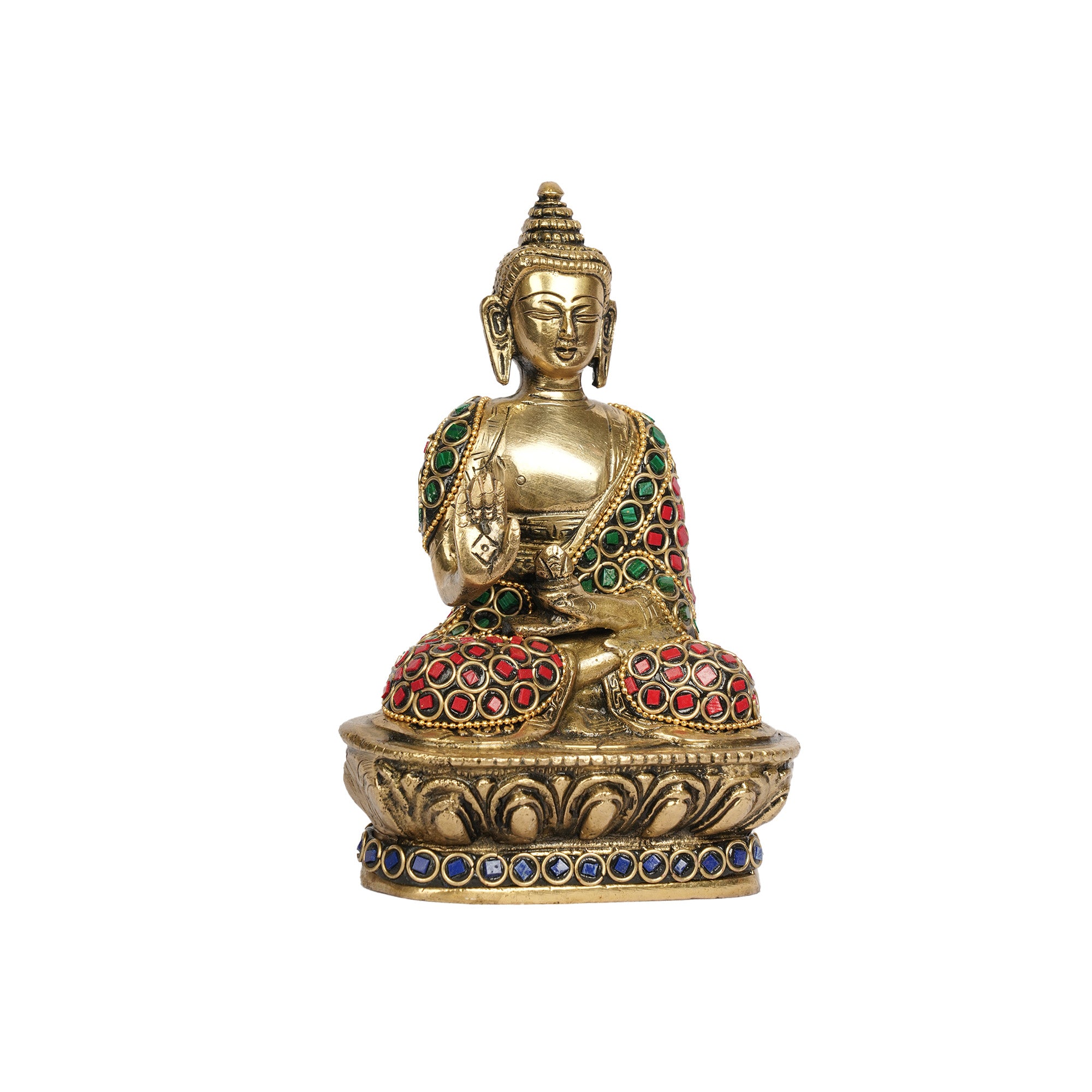Handcrafted Gemstone Buddha Statue