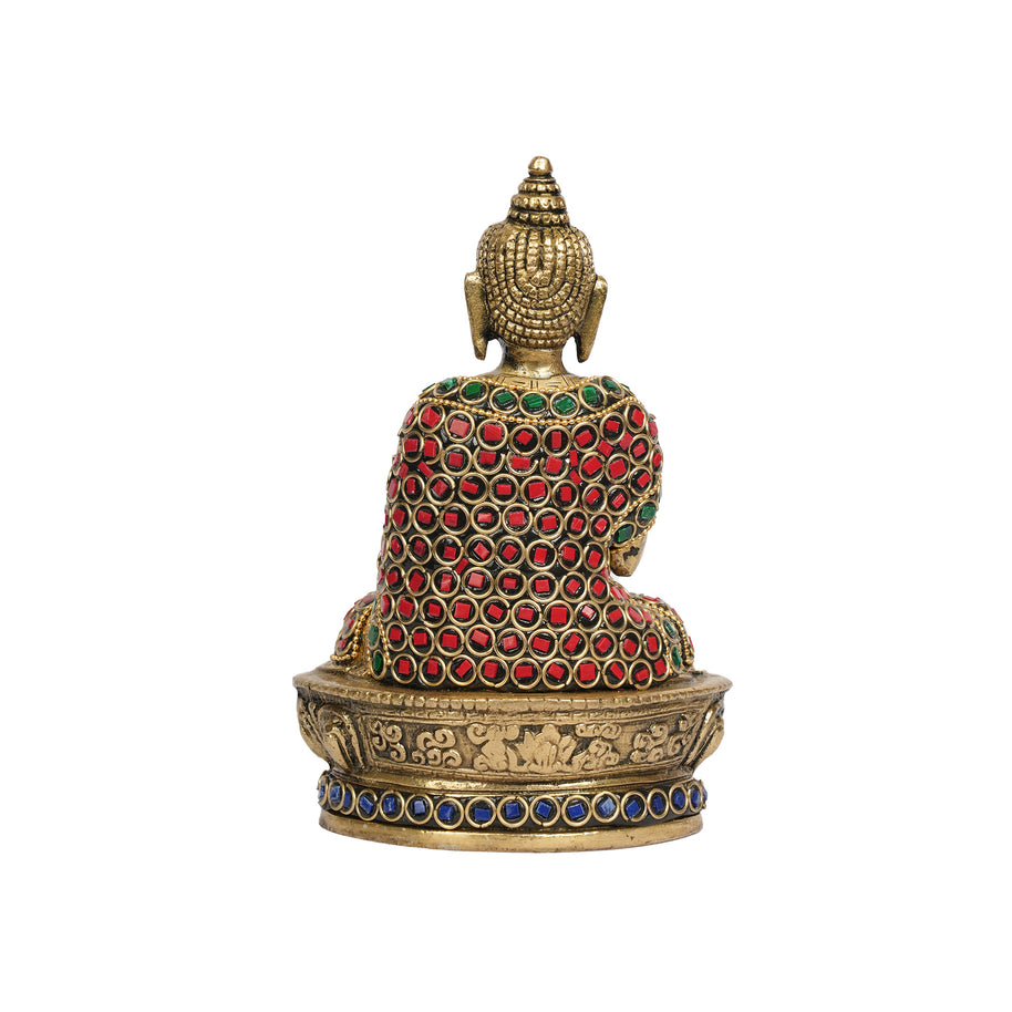 Handcrafted Gemstone Buddha Statue
