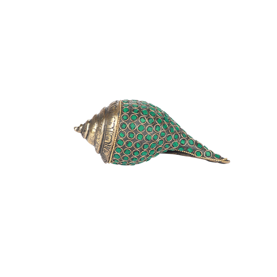 Brass Shanku with stone work
