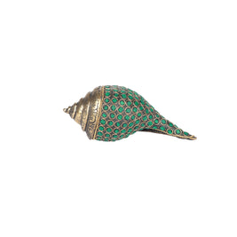 Brass Shanku with stone work