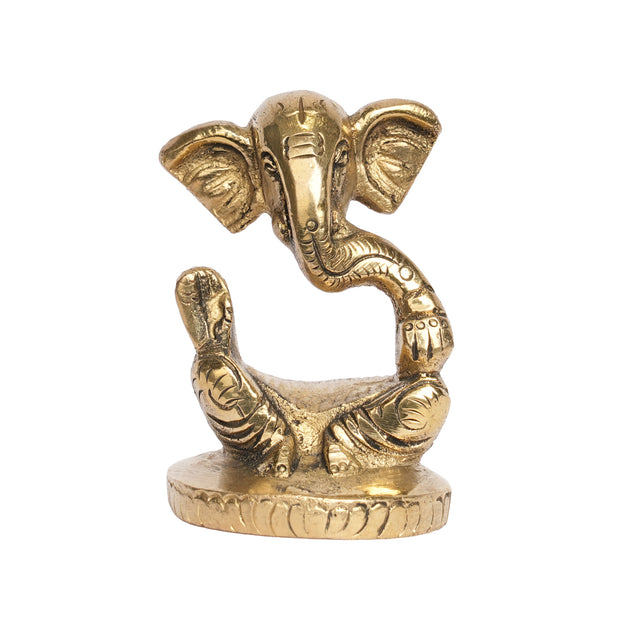 Handcrafted Brass Ganesha Oil Lamp | Traditional Ganesha Deepam for Pooja