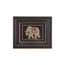 Handcrafted Elephant Framed Wall Art for Home Decor
