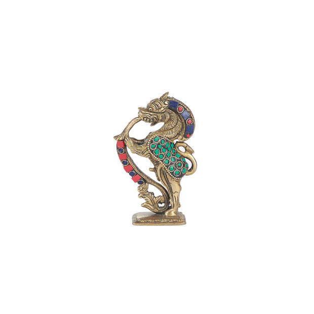 Brass Yali Standing