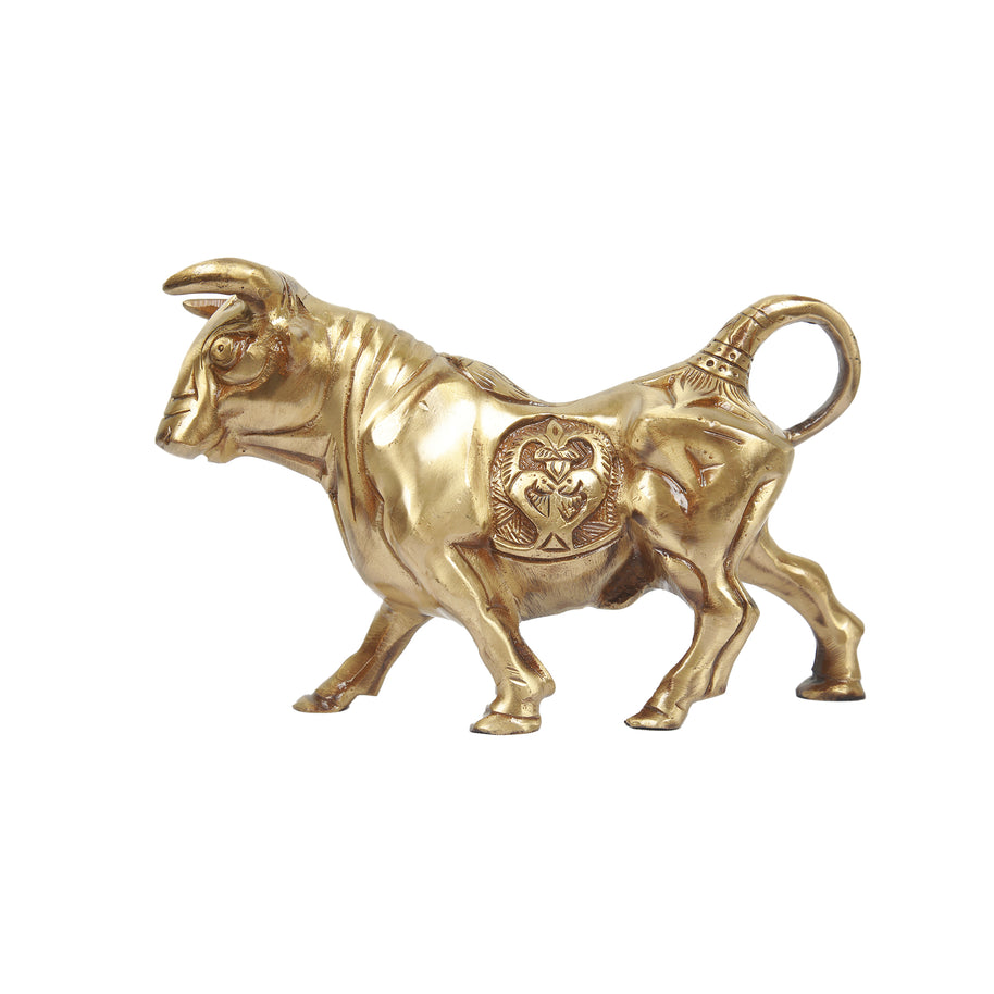 BRASS FIGHTING BULL