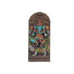 Wooden Ganesh Panel with Rat