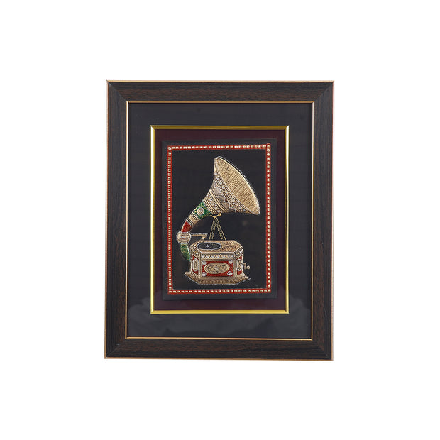Gramophone Framed Wall Decor