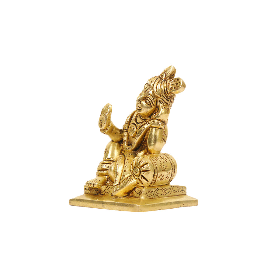 Brass Baby Krishna Sitting Idol in Blessing Pose For Sacred Home Temple Decor