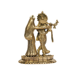 Standing Radha Krishna Brass Idol