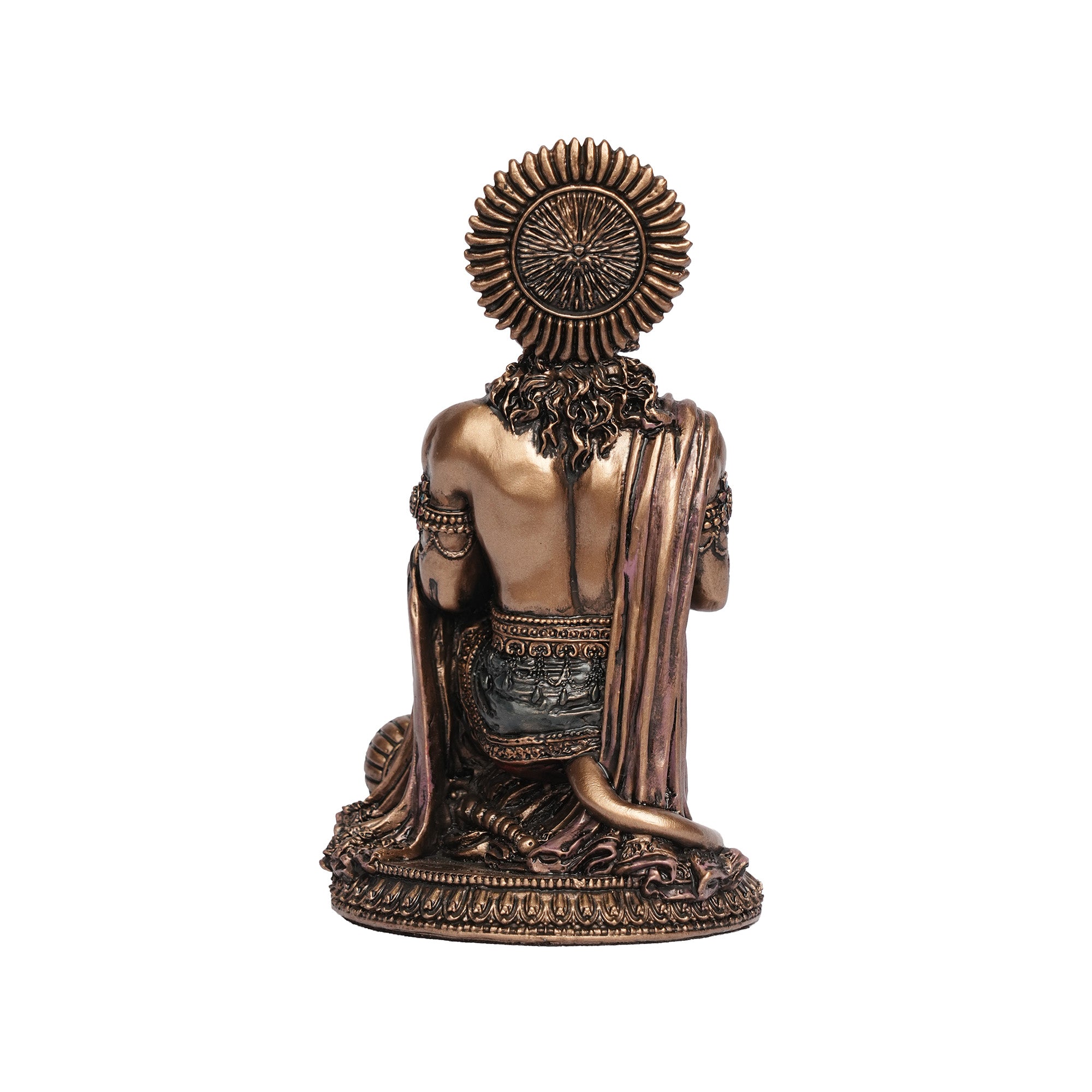Handcrafted Poly Resin Lord Hanuman Statue – Antique Finish Bajrangbali Idol for Home Décor & Pooja