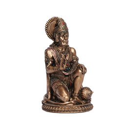 Handcrafted Poly Resin Lord Hanuman Statue – Antique Finish Bajrangbali Idol for Home Décor & Pooja