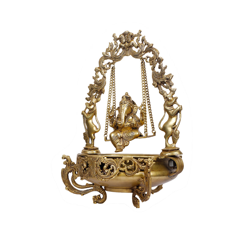 Brass Swing Ganesh Urli
