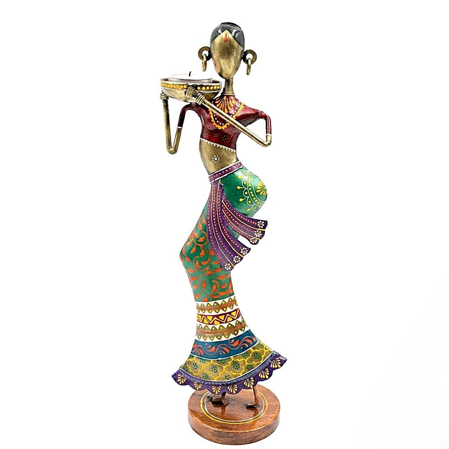Handcrafted Iron Printed Lady Dancing Pair