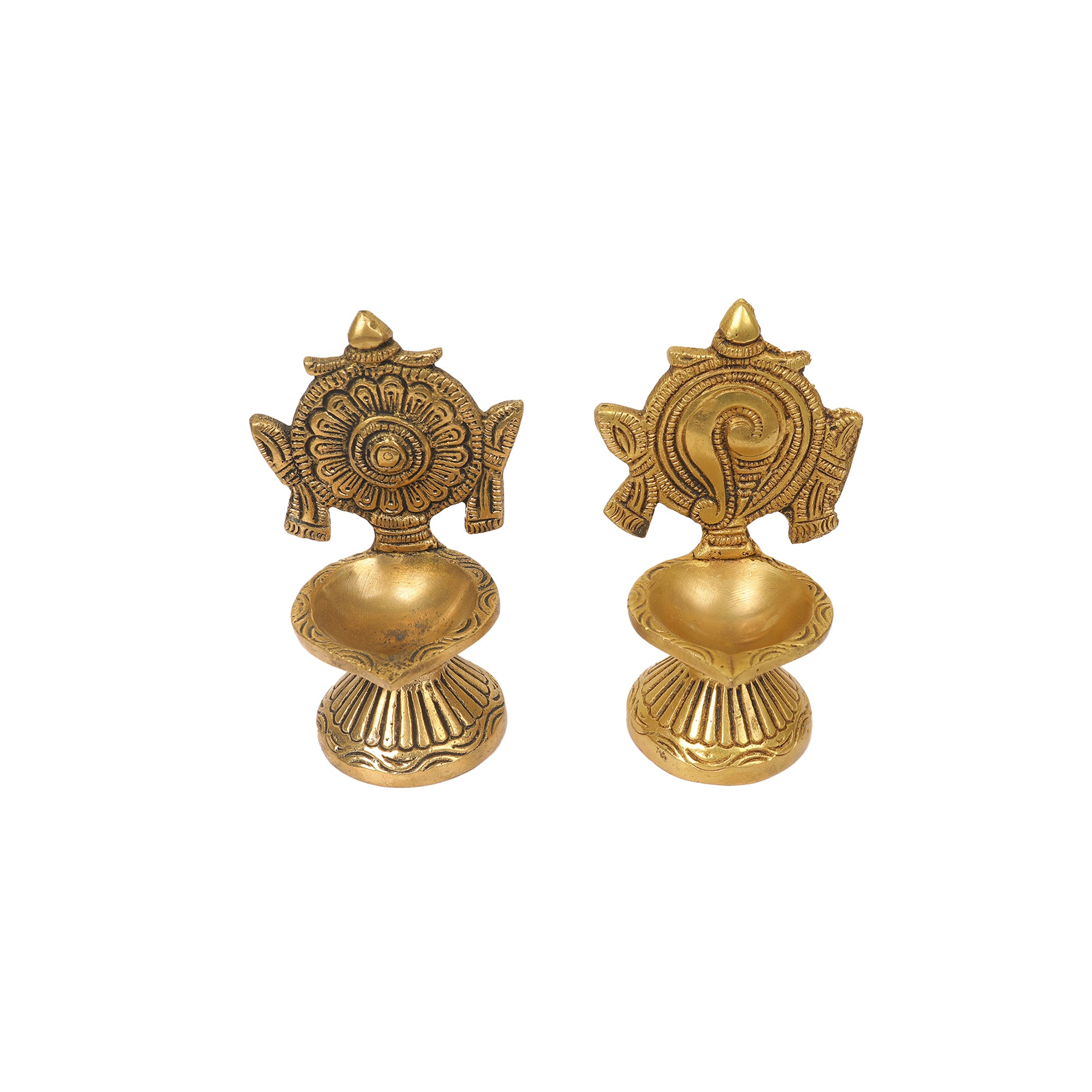 Brass oil lamps