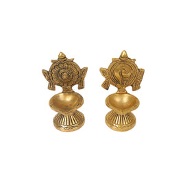 Brass oil lamps