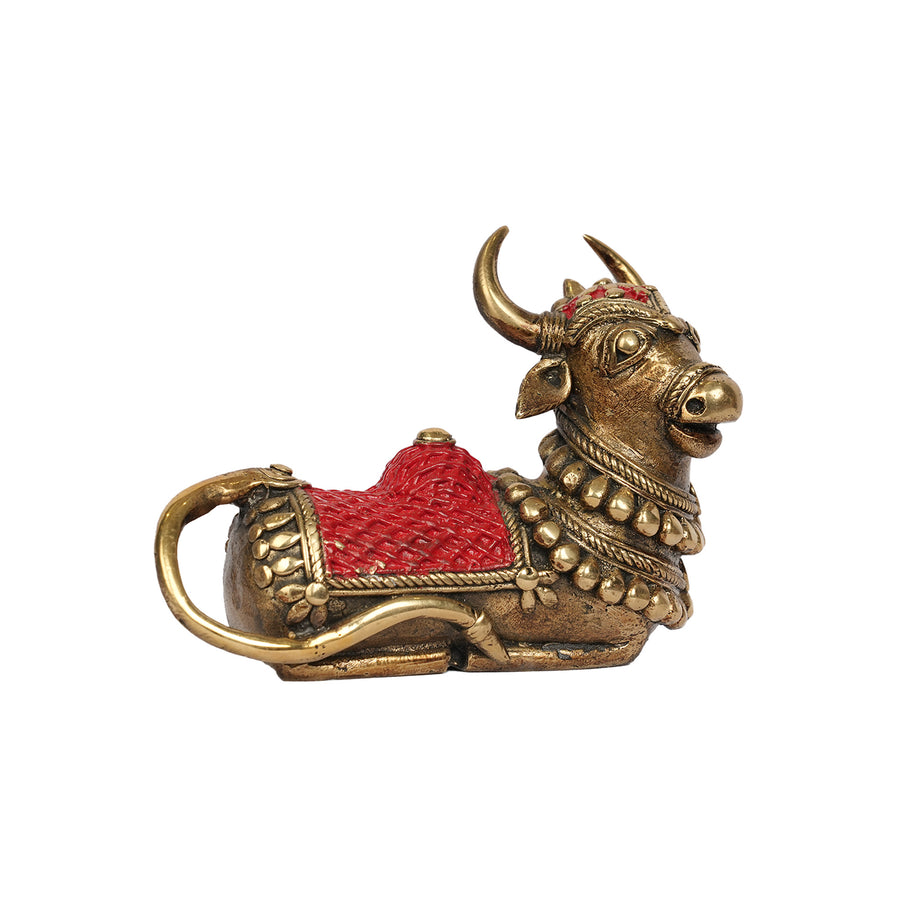 Handcrafted Brass Nandi Bull Idol