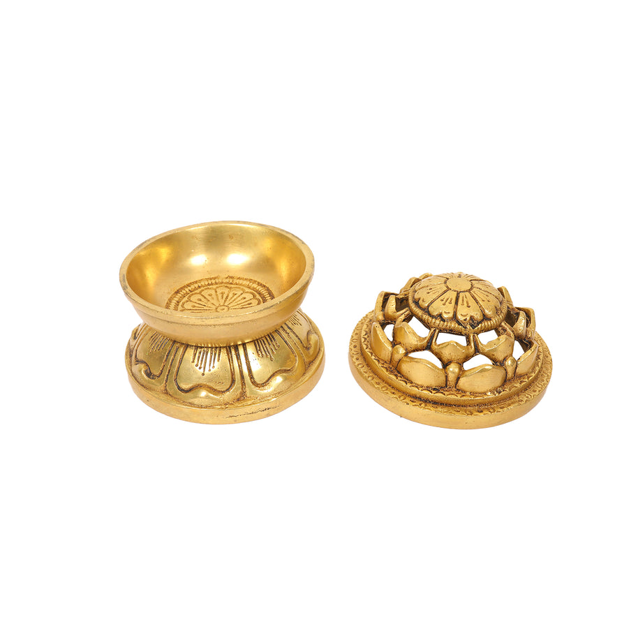 BRASS LOTUS DHOOP DANI