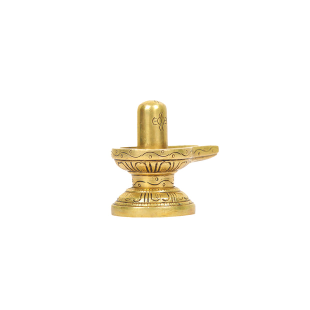 Handcrafted Brass Shivlinga for Pooja & Home Temple – 2.5" Height