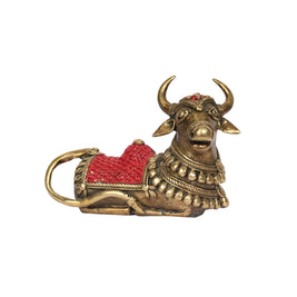 Handcrafted Brass Nandi Bull Idol