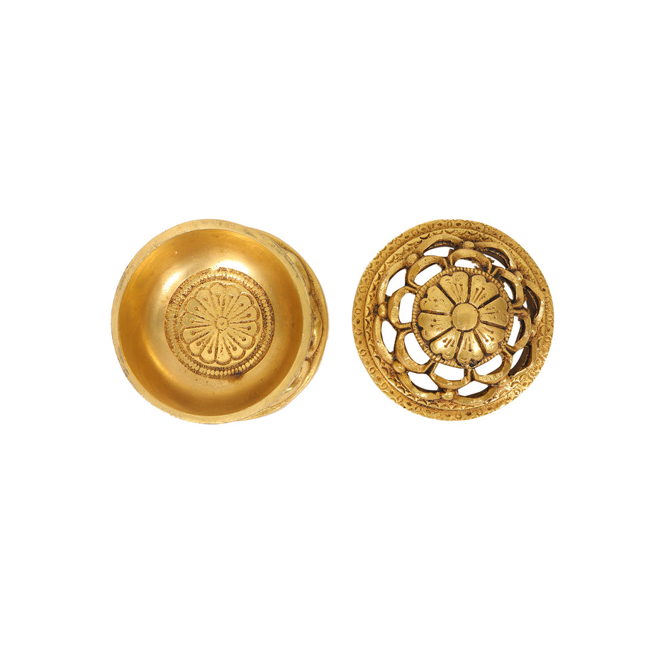 BRASS LOTUS DHOOP DANI