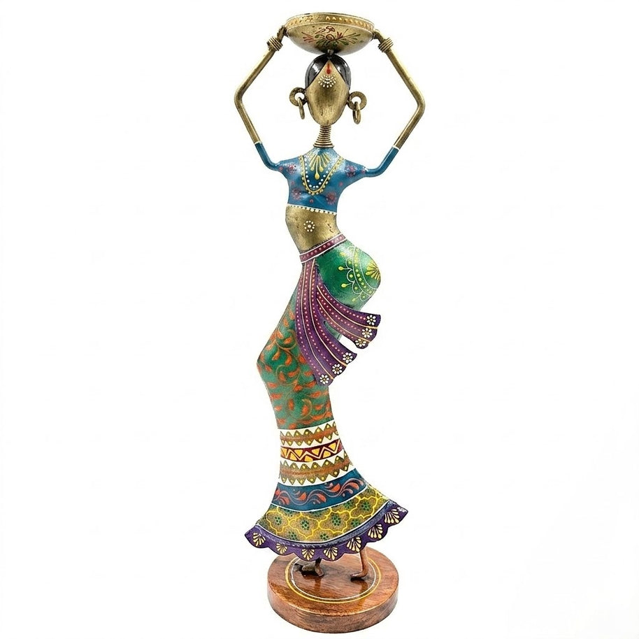 Handcrafted Iron Printed Lady Dancing Pair