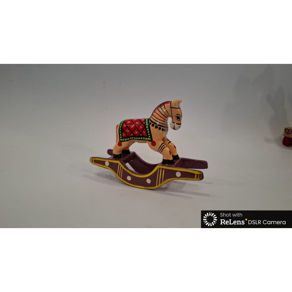 Handcrafted Rocking Horse Pair – Traditional Wooden Décor