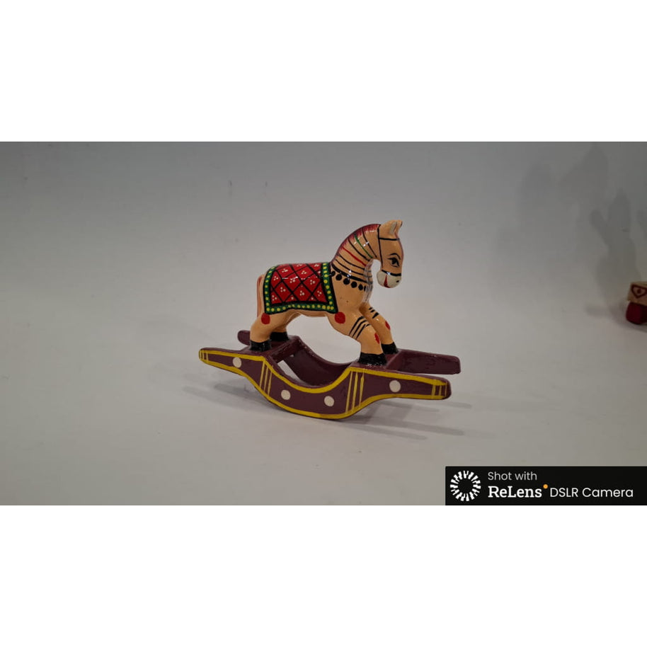 Handcrafted Rocking Horse Pair – Traditional Wooden Décor