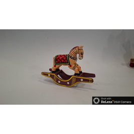 Handcrafted Rocking Horse Pair – Traditional Wooden Décor