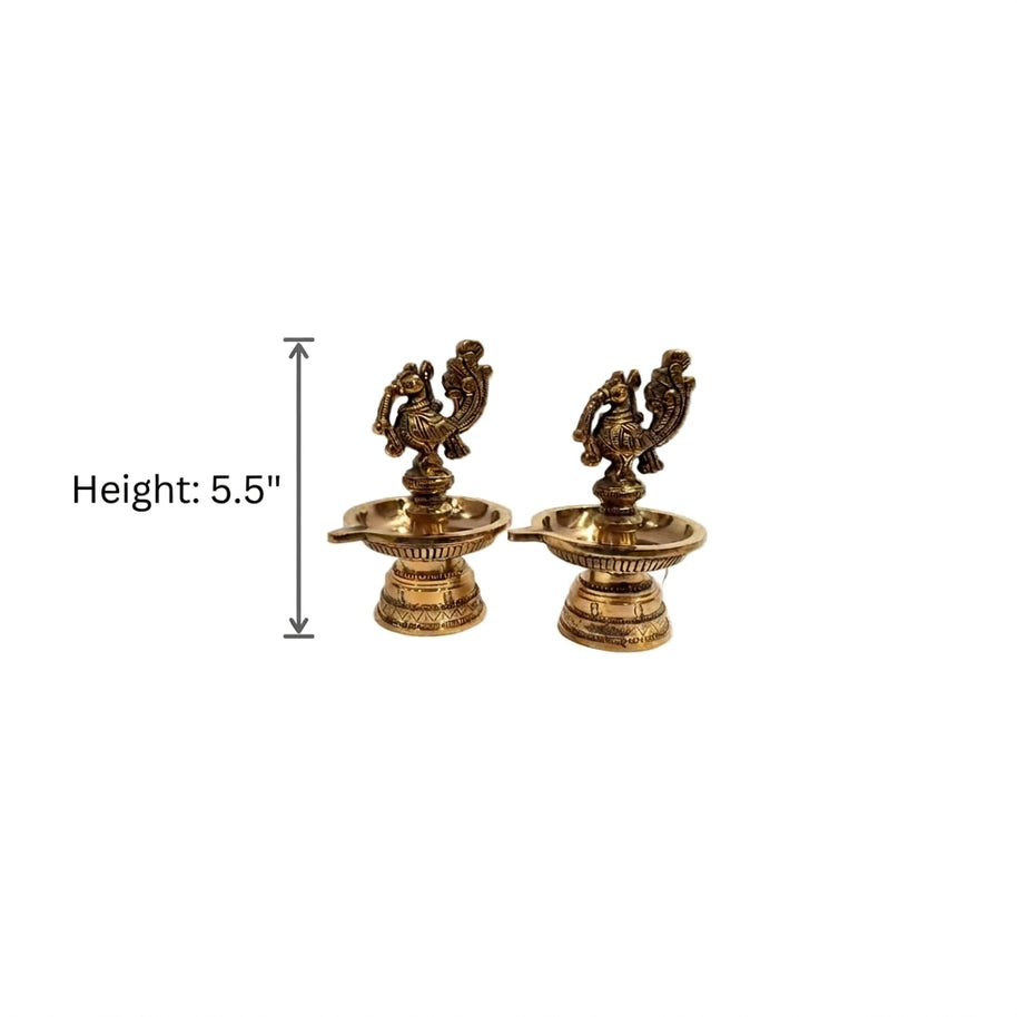 Bird Lamp and Rajarajeshwari Deepam | Combo Set