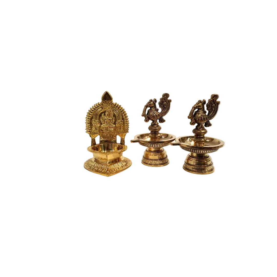 Bird Lamp and Rajarajeshwari Deepam | Combo Set