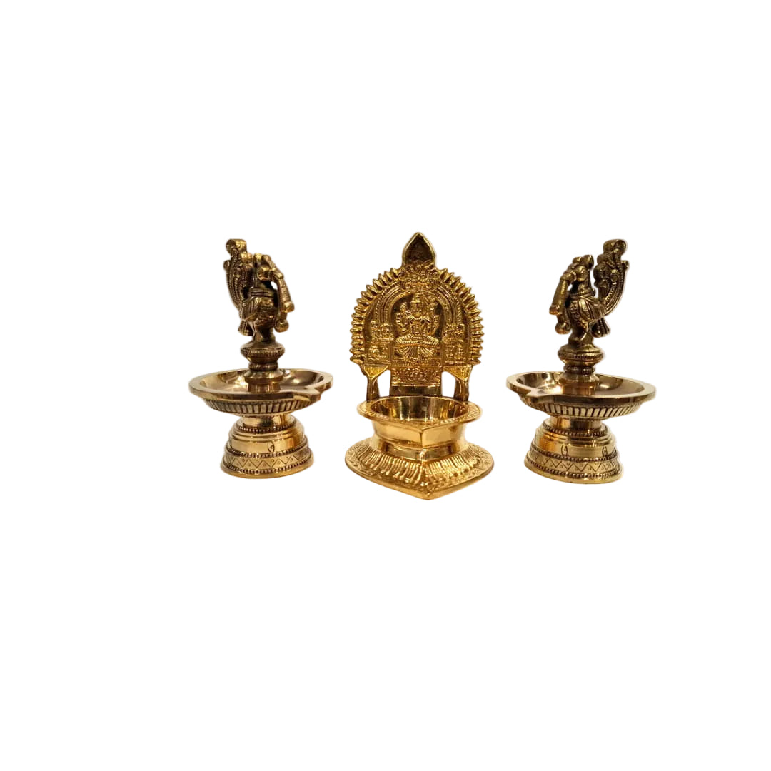 Bird Lamp and Rajarajeshwari Deepam | Combo Set