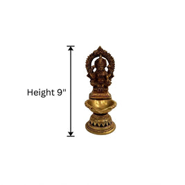Brass Lakshmi Lamp and  Brass Bird Lamp – Traditional Deepam | Combo Set