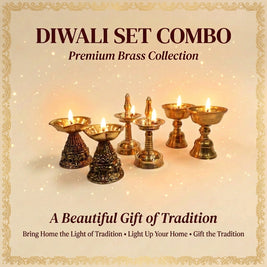 Brass Deepak, Akhand Jyoti and Kerala Deepam | Combo Set