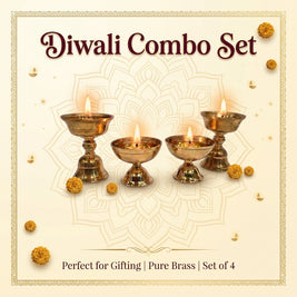 Brass Akhand Jyothi and Nanda Deepa - Traditional Diwali Gifting | Combo Set