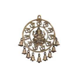 Brass Wall Hanging Ganesha with Bell