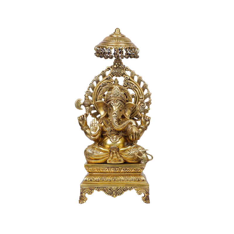 Brass Ganesha sitting
