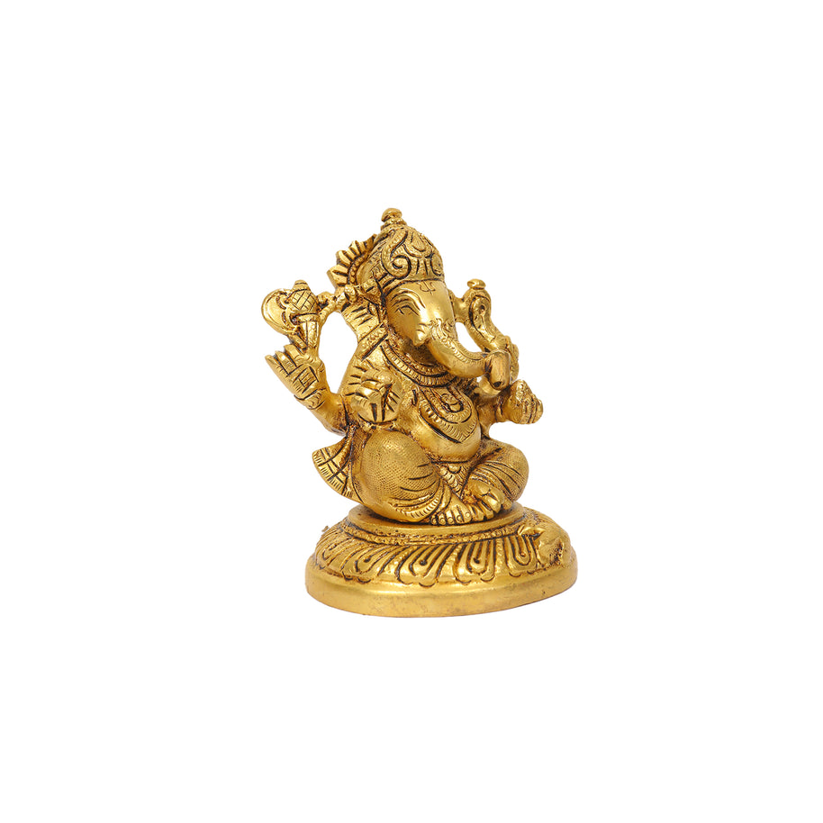 BRASS 4.5 IN GANESHA