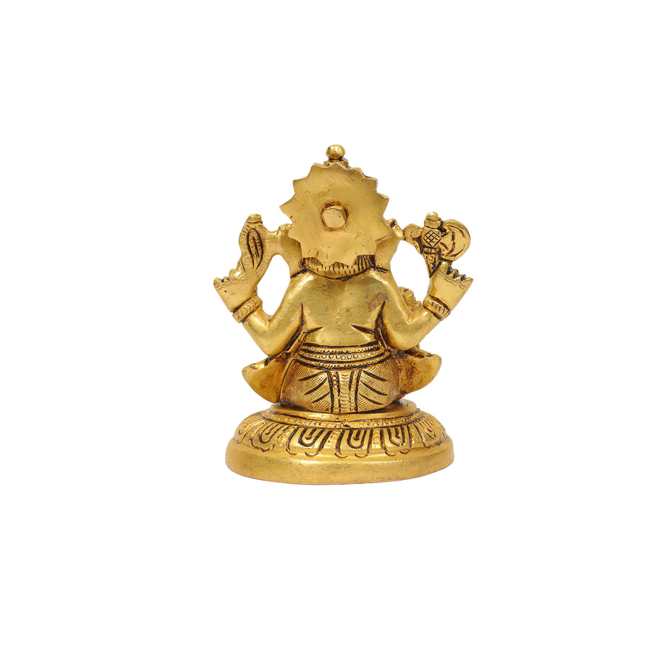 BRASS 4.5 IN GANESHA