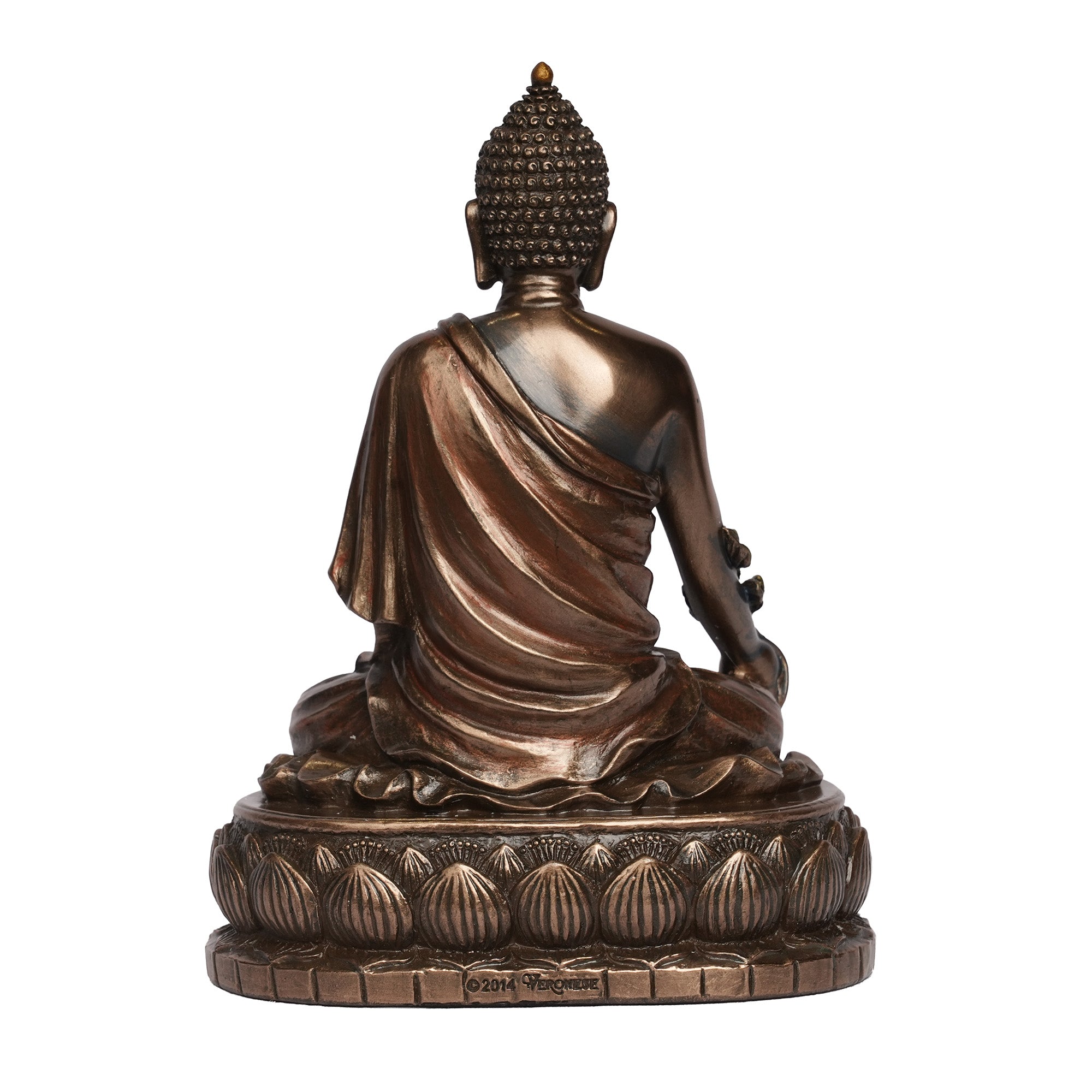 Handcrafted Poly Resin Meditating Buddha Statue | Antique Finish Buddha Idol for Home Décor & Meditation