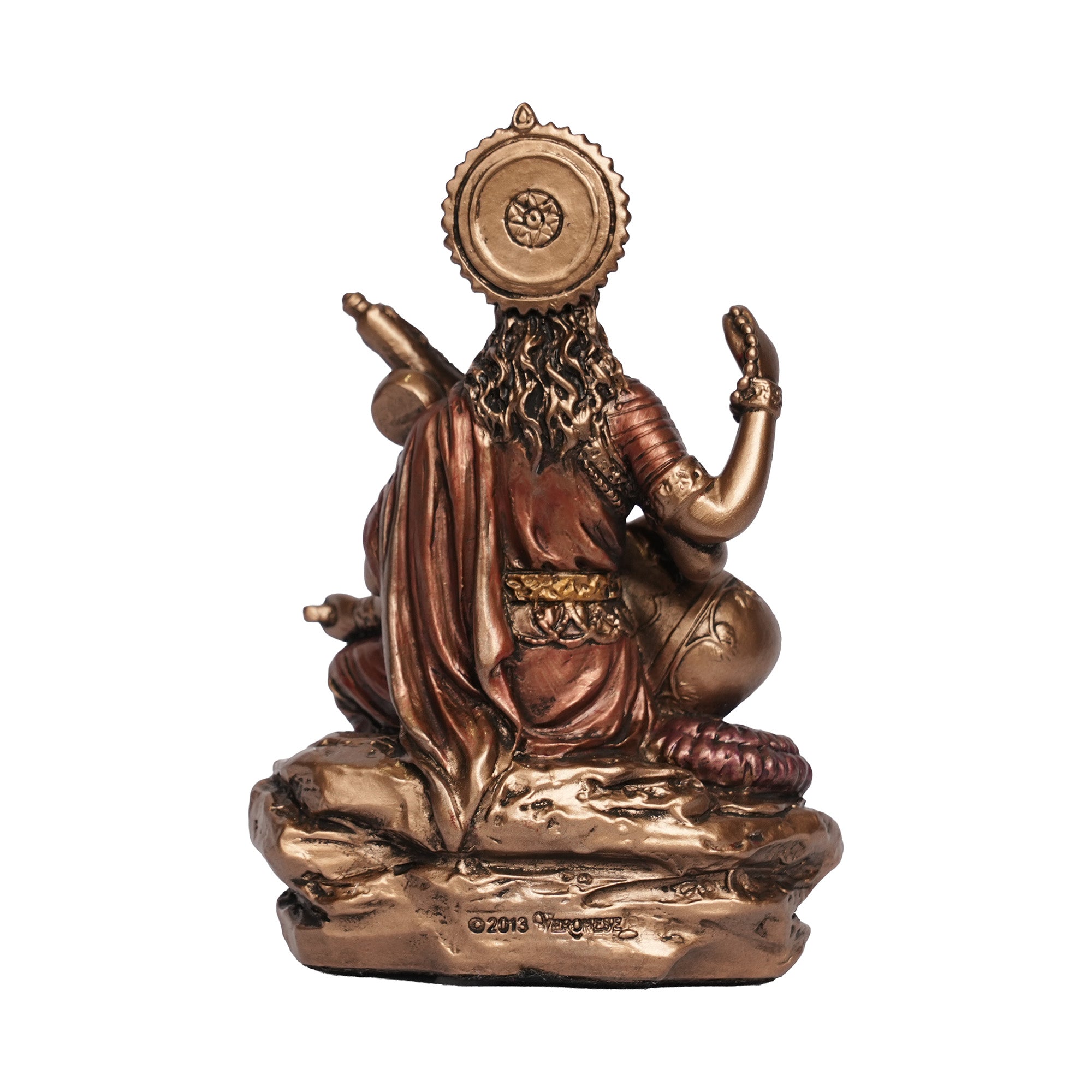 Poly Resin Goddess Saraswati Playing Veena Statue for Home Décor & Pooja