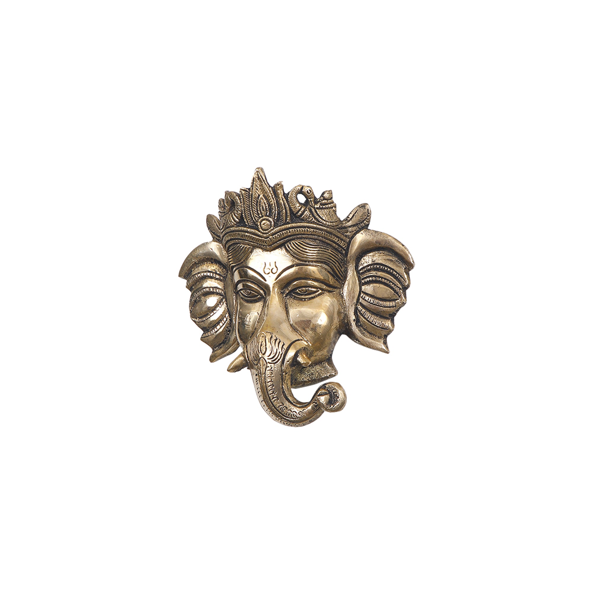 5.5 Inches - Brass Wall Hanging Ganesha Mask