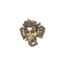 5.5 Inches - Brass Wall Hanging Ganesha Mask