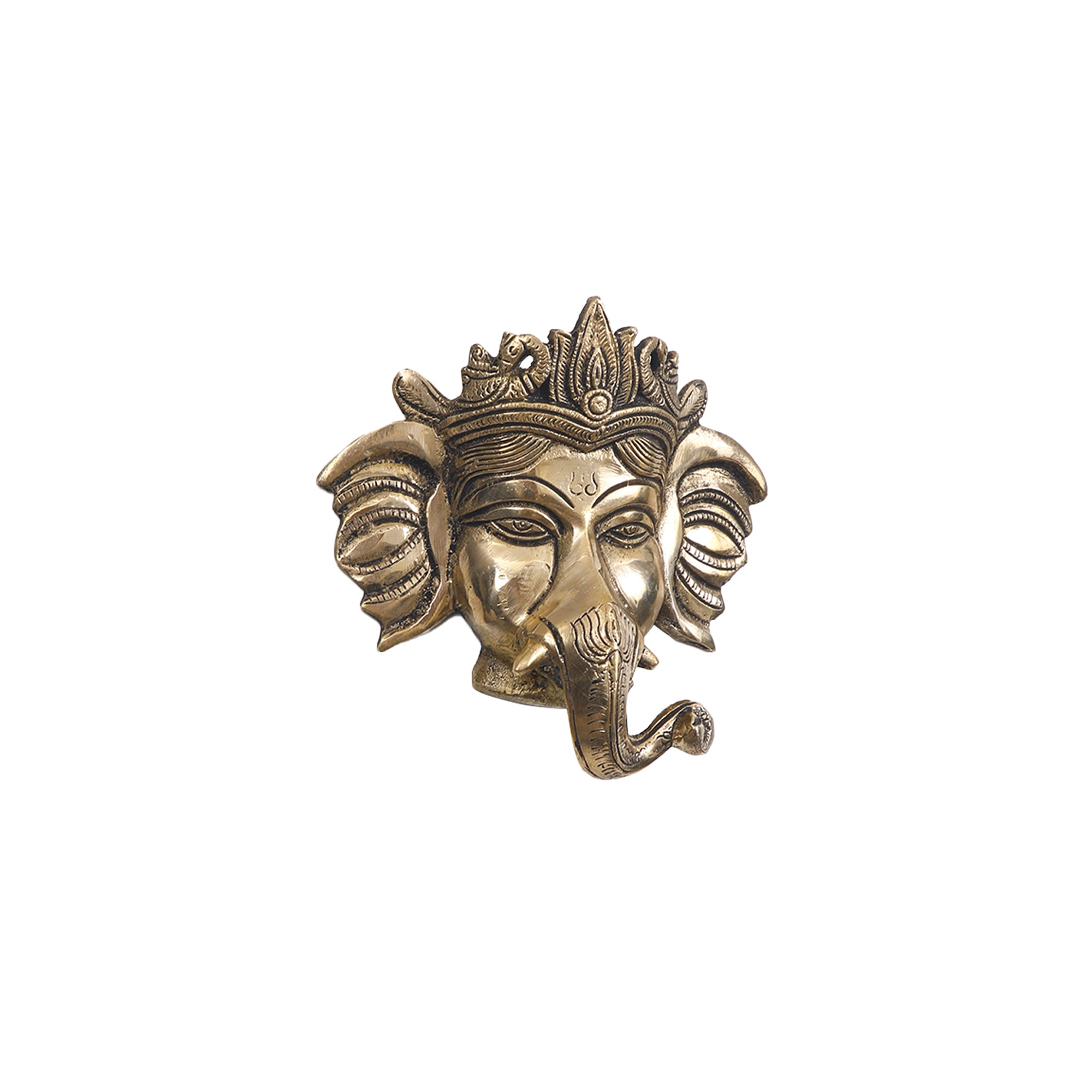 5.5 Inches - Brass Wall Hanging Ganesha Mask