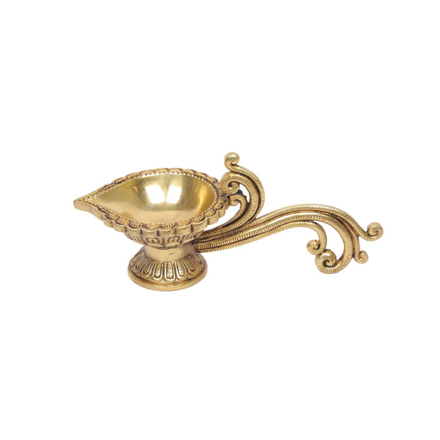 Brass Deepak | Handcrafted Traditional Brass Diya – 4" Height