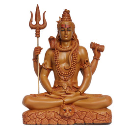 Handcrafted Poly Resin Meditating Lord Shiva Statue