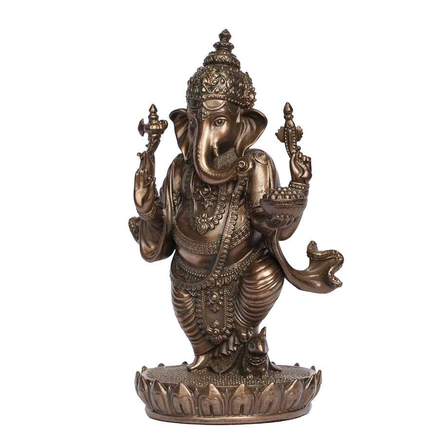 Handcrafted Poly Resin Standing Lord Ganesha Statue