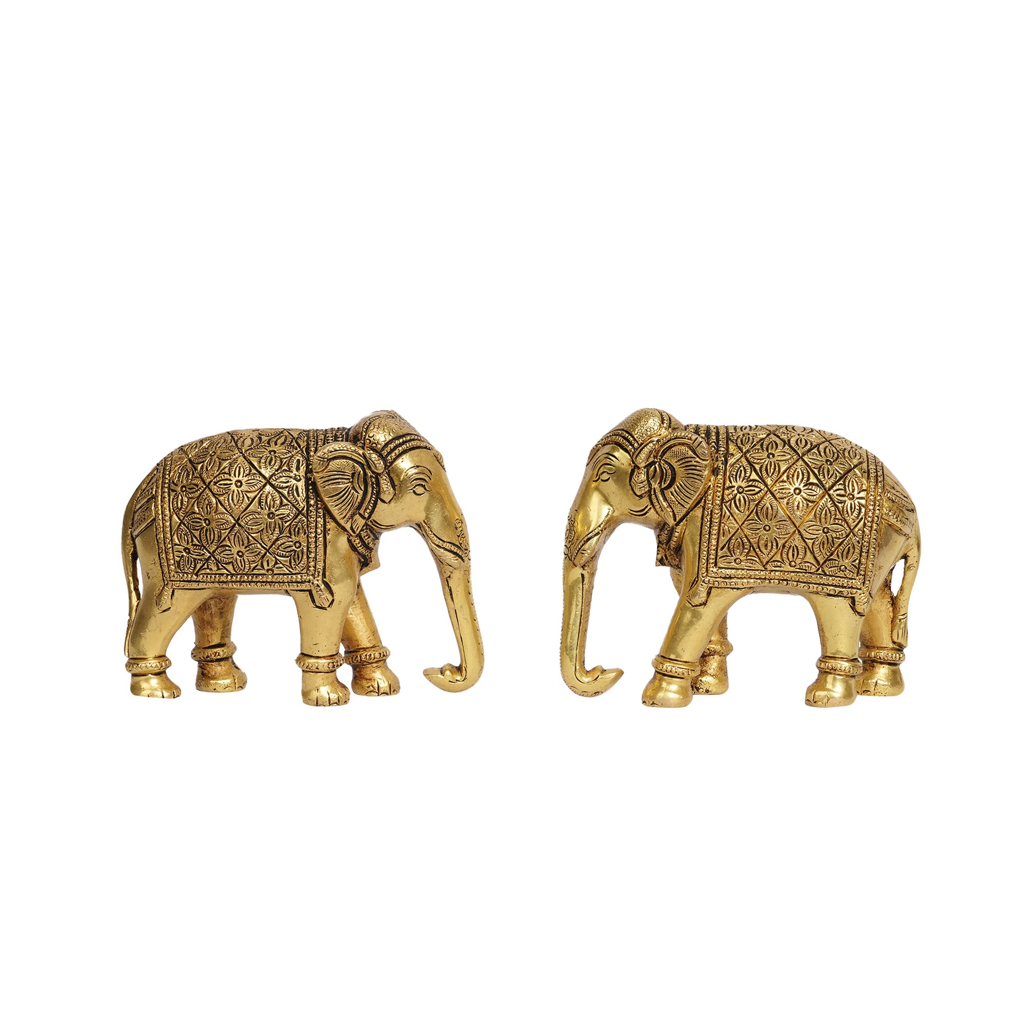 BRASS PAIR OF DECORATIVE ELEPHANT