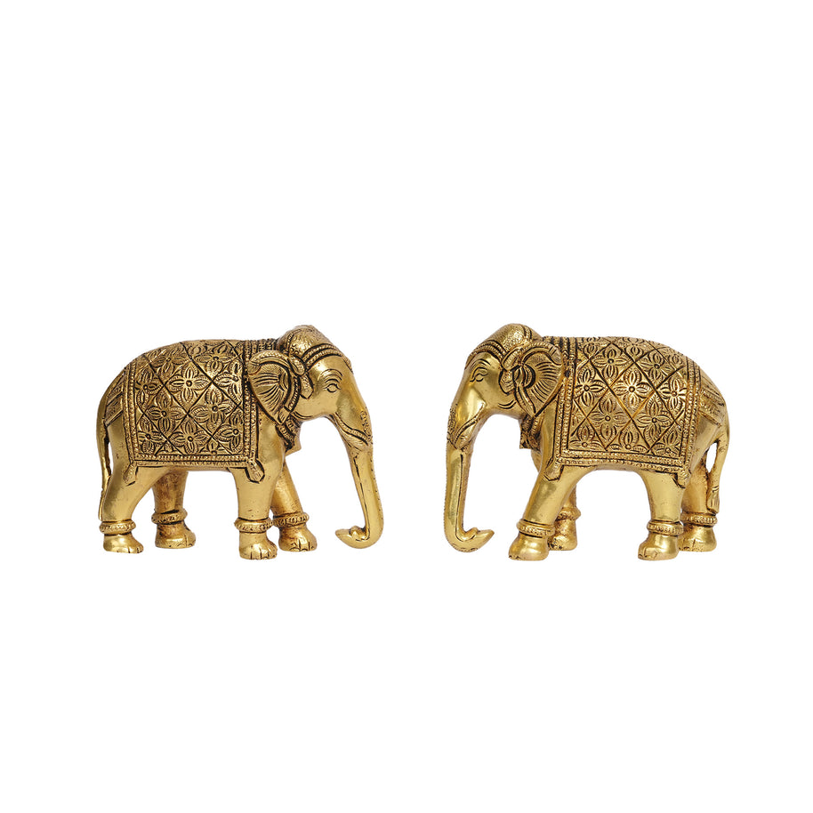 BRASS PAIR OF DECORATIVE ELEPHANT