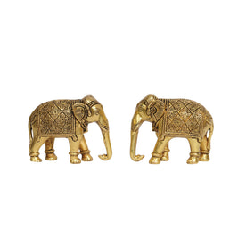 BRASS PAIR OF DECORATIVE ELEPHANT