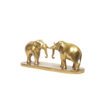 Brass Elephant on Plate