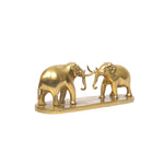 Brass Elephant on Plate